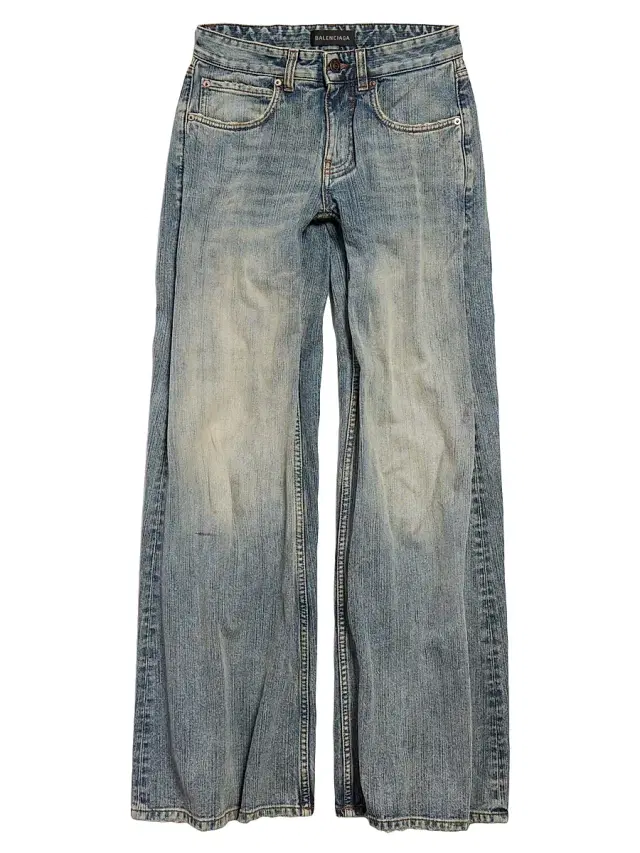 Balenciaga Women's Low Waist Baggy Pants - Blue
