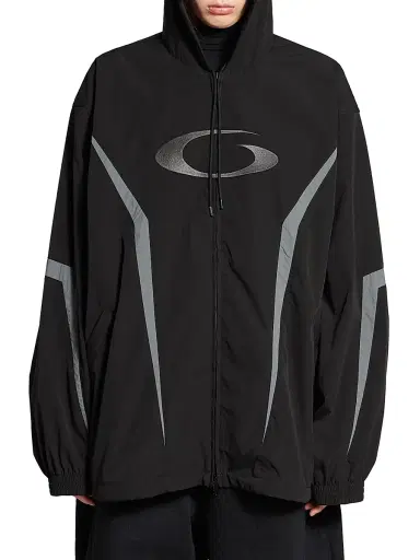 Balenciaga Men's Loop Sports Icon Large Tracksuit Jacket - Black Grey - Size Small | Thumbnail 6 Balenciaga Men's Loop Sports Icon Large Tracksuit Jacket - Black Grey - Size Small | Thumbnail 6