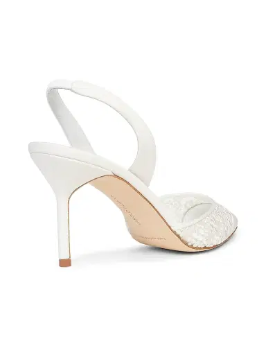 Manolo Blahnik Women's Capsli 70MM Leather Slingback Pumps - Light Cream - Size 12 | Thumbnail 3 Manolo Blahnik Women's Capsli 70MM Leather Slingback Pumps - Light Cream - Size 12 | Thumbnail 3