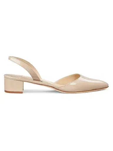 Manolo Blahnik Women's Aspro Patent Leather Slingback Pumps - Cream - Size 8.5 | Thumbnail 1 Manolo Blahnik Women's Aspro Patent Leather Slingback Pumps - Cream - Size 8.5 | Thumbnail 1