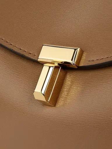 Toteme Women's T-Lock Convertible Leather Clutch - Champagne | Thumbnail 10