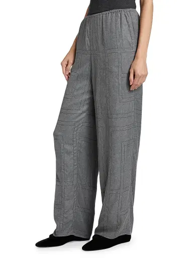 TOTEME Women's Monogram Flannel Pajama Pants | Thumbnail 3 TOTEME Women's Monogram Flannel Pajama Pants | Thumbnail 3
