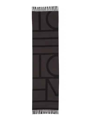 TOTEME Women's Monogram Jacquard Wool Scarf | Thumbnail 1 TOTEME Women's Monogram Jacquard Wool Scarf | Thumbnail 1