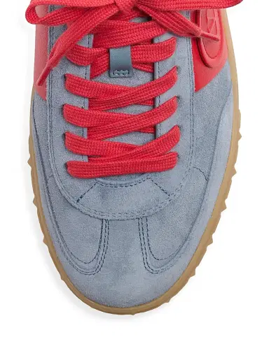 Valentino Garavani Men's Upvillage Sneakers in Split Leather and Calfskin Nappa Leather - Blue Coral - Size 10.5 | Thumbnail 6 Valentino Garavani Men's Upvillage Sneakers in Split Leather and Calfskin Nappa Leather - Blue Coral - Size 10.5 | Thumbnail 6