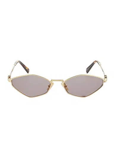 Miu Miu Women's 56MM Geometric Sunglasses - Gold Lightbrown | Thumbnail 2