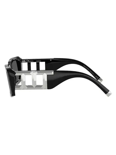 Tiffany & Co. Women's Tiffany T 62MM Rectangular Sunglasses - Dark Grey Black | Thumbnail 3 Tiffany & Co. Women's Tiffany T 62MM Rectangular Sunglasses - Dark Grey Black | Thumbnail 3