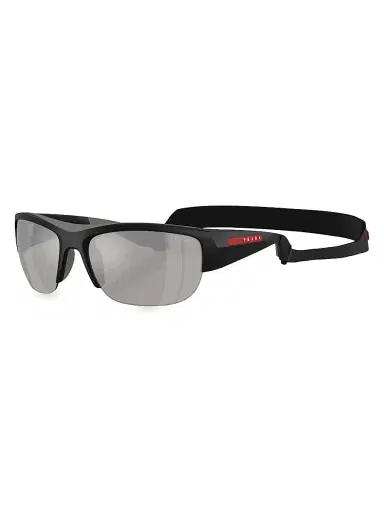 Prada Men's Pillow 69MM Sunglasses - Grey Mirror | Thumbnail 1 Prada Men's Pillow 69MM Sunglasses - Grey Mirror | Thumbnail 1