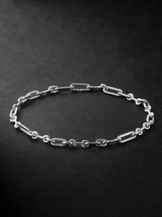 M. COHEN Pelham Sterling Silver Chain Bracelet - Men