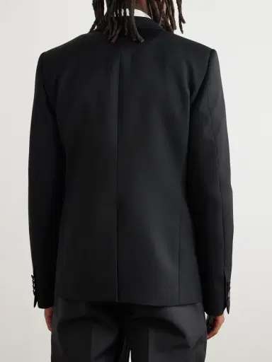 Alexander McQueen Slim-Fit Silk-Trimmed Grain de Poudre Wool Blazer - Men | Thumbnail 3