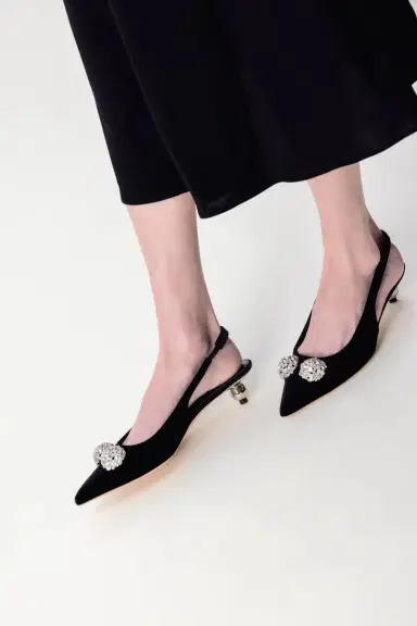Giambattista Valli Crystal Embellished Slingback Heels | Thumbnail 3 Giambattista Valli Crystal Embellished Slingback Heels | Thumbnail 3