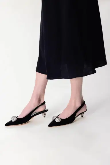 Giambattista Valli Crystal Embellished Slingback Heels | Thumbnail 5 Giambattista Valli Crystal Embellished Slingback Heels | Thumbnail 5