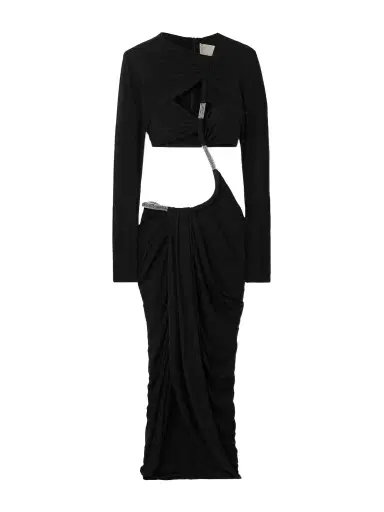 Isabel Marant Bessie Cutout Crystal-embellished Ruched Jersey Midi Dress | Thumbnail 1