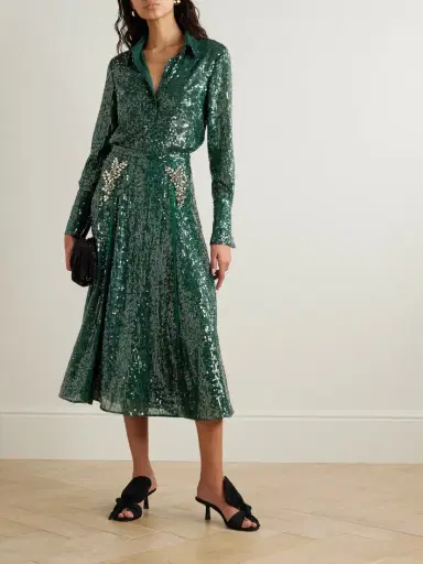Erdem Sequined Chiffon Shirt | Thumbnail 2 Erdem Sequined Chiffon Shirt | Thumbnail 2