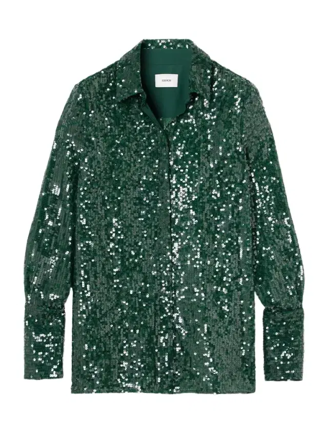 Sequined Chiffon Shirt