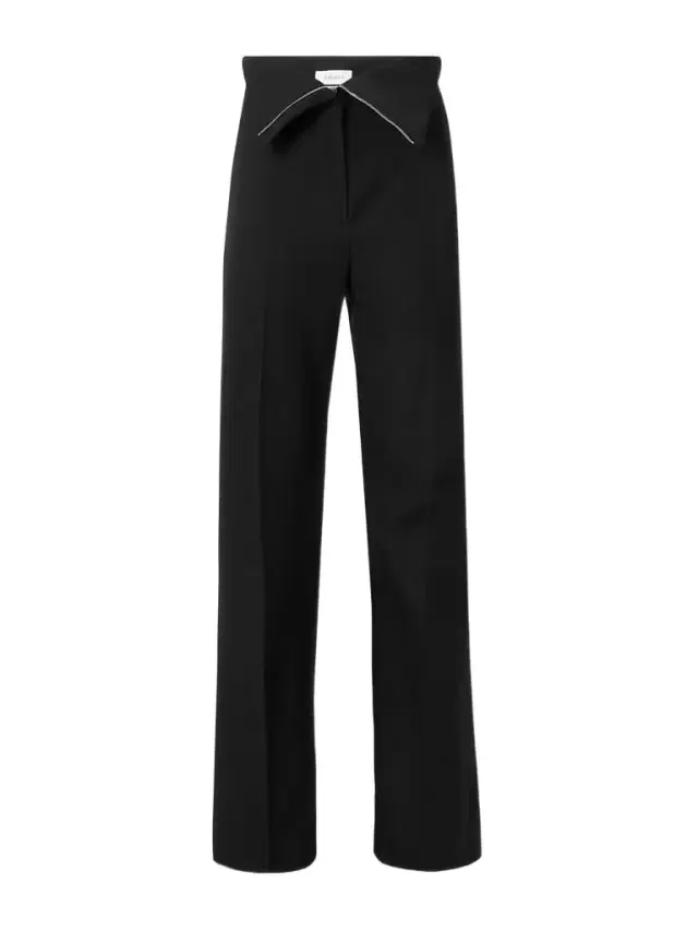 Wool-twill Flared Pants