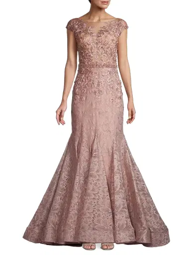 Mac Duggal Women's Beaded Lace Gown - Powder Blue | Thumbnail 2 Mac Duggal Women's Beaded Lace Gown - Powder Blue | Thumbnail 2