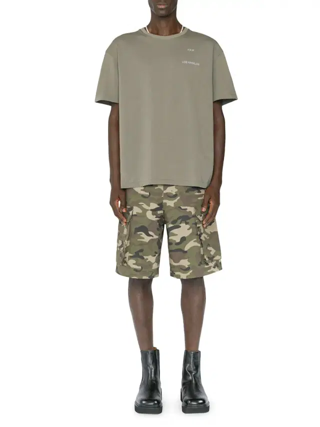 Men's FRM Logo Print T-Shirt - Old Green
