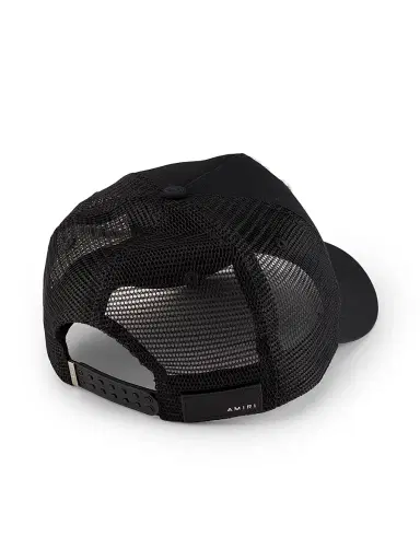 AMIRI Men's Bones Stacked Trucker Hat - Black | Thumbnail 2