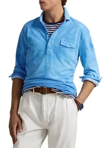 Polo Ralph Lauren Men's Garment-Dyed Mesh Polo Shirt | Thumbnail 3