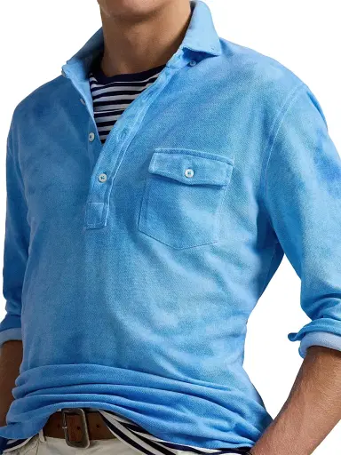Polo Ralph Lauren Men's Garment-Dyed Mesh Polo Shirt | Thumbnail 5