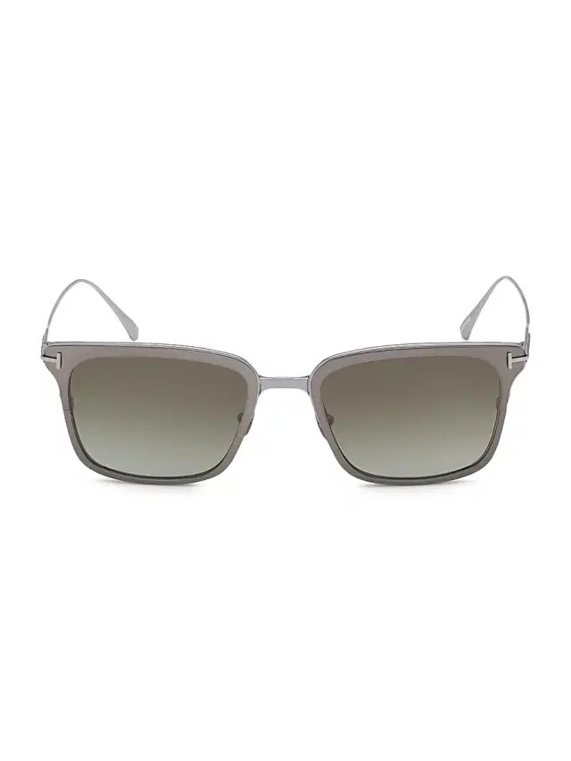TOM FORD Men's Hayden 54MM Square Sunglasses - Dark Ruthen