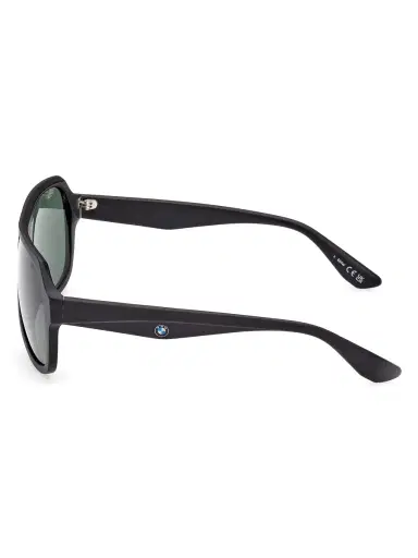 BMW Men's 59MM Pilot Sunglasses - Matte Black Green | Thumbnail 2 BMW Men's 59MM Pilot Sunglasses - Matte Black Green | Thumbnail 2