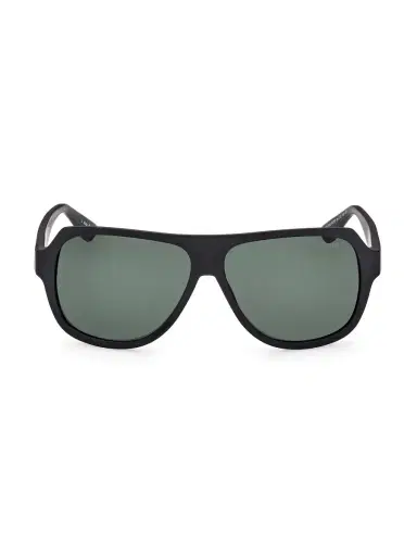 BMW Men's 59MM Pilot Sunglasses - Matte Black Green | Thumbnail 5 BMW Men's 59MM Pilot Sunglasses - Matte Black Green | Thumbnail 5