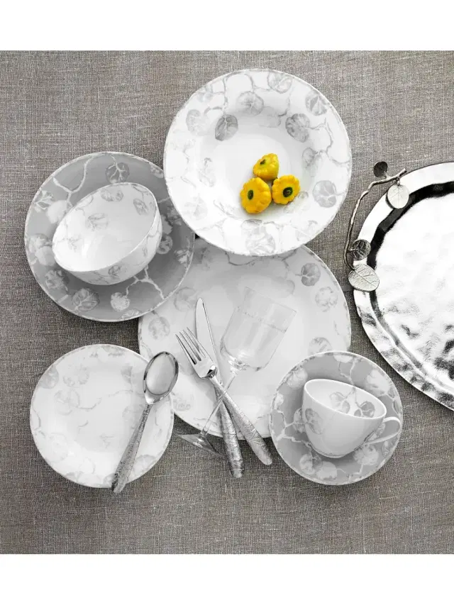 Botanical Leaf 5-Piece Porcelain Place Setting