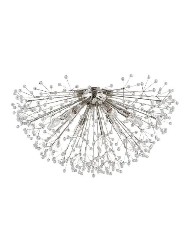 Dunkirk 6-Light Semi Flush Mount - Polished Nickel