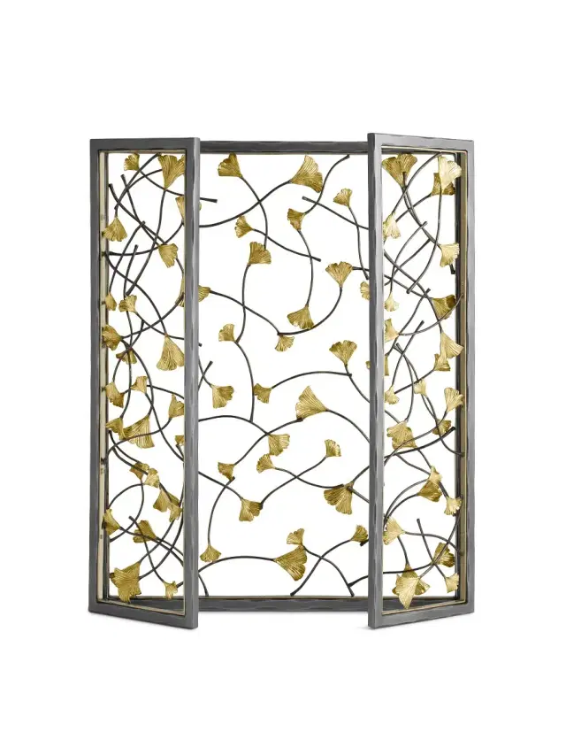 Golden Ginkgo Decorative Firescreen