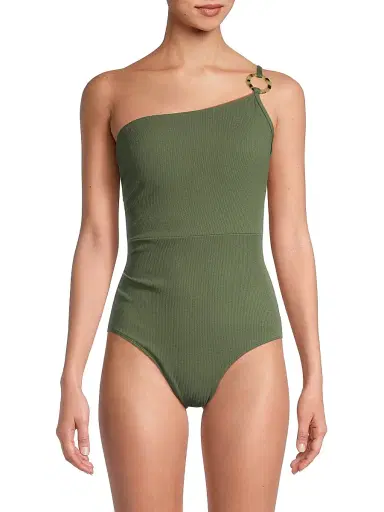 Change of Scenery Women's Kara O-Ring One-Piece Swimsuit - Olive Texture - Size Large | Thumbnail 3 Change of Scenery Women's Kara O-Ring One-Piece Swimsuit - Olive Texture - Size Large | Thumbnail 3