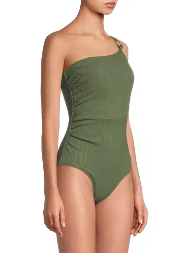 Change of Scenery Women's Kara O-Ring One-Piece Swimsuit - Olive Texture - Size Large | Thumbnail 4 Change of Scenery Women's Kara O-Ring One-Piece Swimsuit - Olive Texture - Size Large | Thumbnail 4