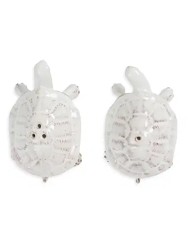 Juliska Clever Creatures 2-Piece Turtle Salt & Pepper Shaker Set - White Wash | Thumbnail 3