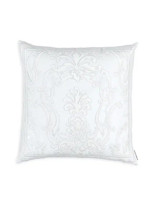 Lili Alessandra Louie Linen & Velvet Square Pillow - White