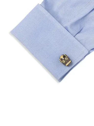Cufflinks, Inc. Men's Day of the Dead Skull Sterling Silver Cufflinks - Grey | Thumbnail 3