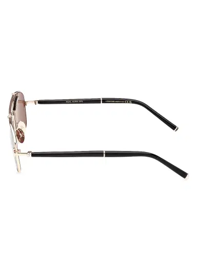 TOM FORD Men's 57MM Navigator Sunglasses - Rose Gold Amber Mirror | Thumbnail 4