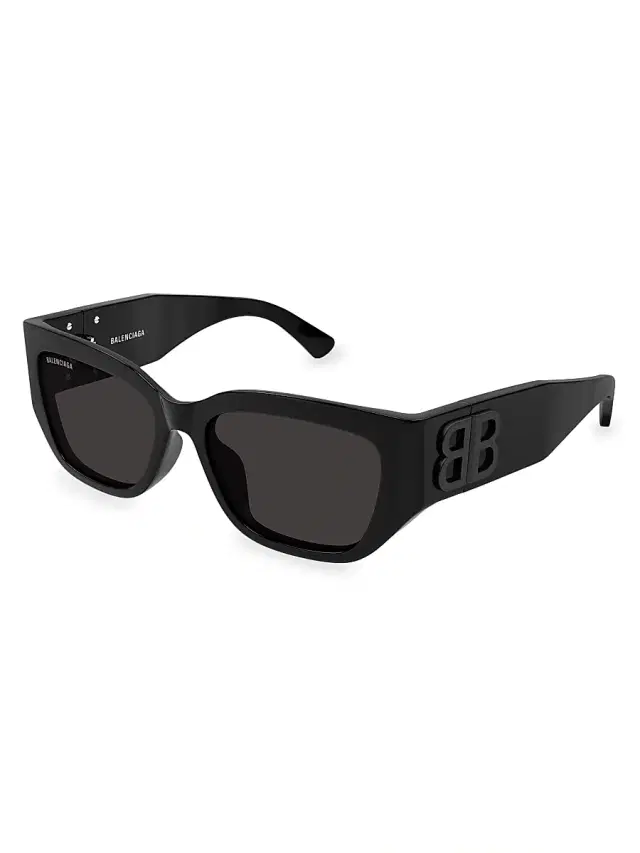Balenciaga Women's Bossy 56MM Cat-Eye Sunglasses - Dark Grey Black