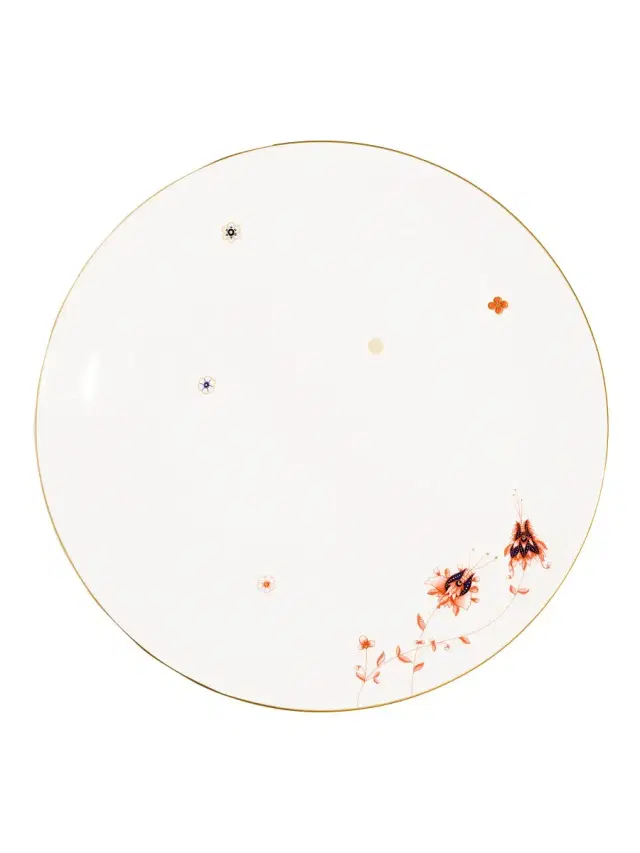 V & A Dragon Flower 2-Piece Coupe Side Plate Set