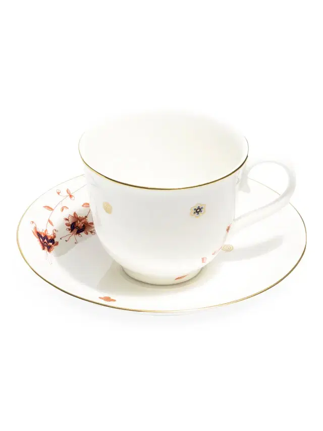 V & A Dragon Flower 2-Piece Teacup & Saucer Set
