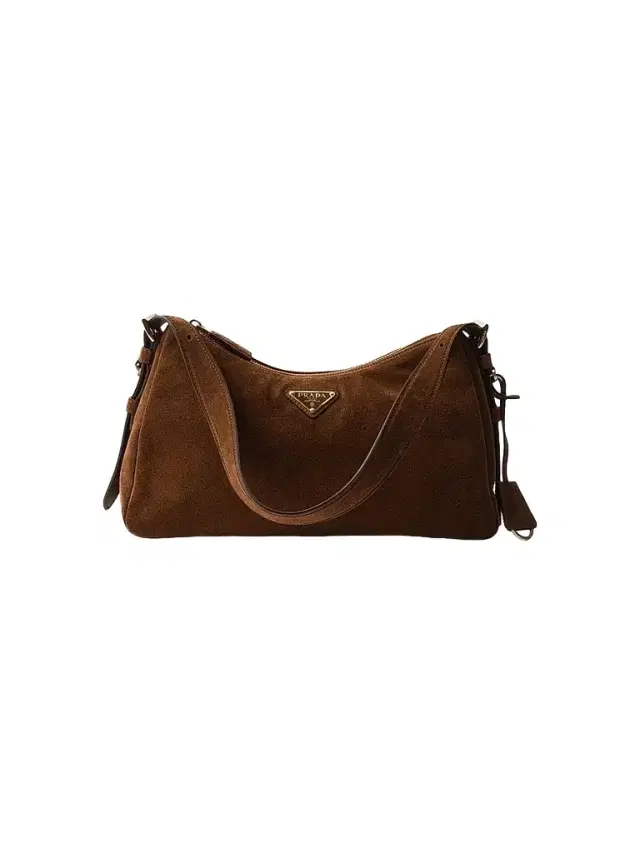 Prada Women's Aimée  Suede Shoulder Bag - Dark Brown