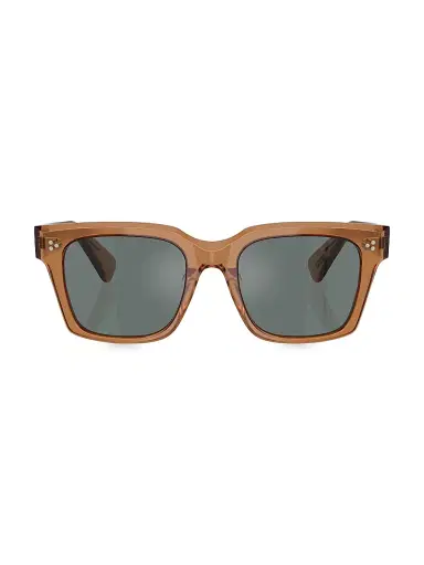 Oliver Peoples Men's Ollice 52MM Pillow Sunglasses - Blue | Thumbnail 2