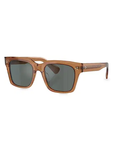 Oliver Peoples Men's Ollice 52MM Pillow Sunglasses - Blue | Thumbnail 1