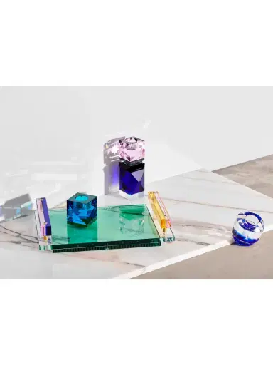 Reflections Copenhagen Panama Crystal Tray - Silver | Thumbnail 2