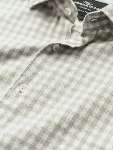 Rodd & Gunn Men's Teddington Check Cotton-Blend Button-Front Shirt - Pistachio - Size XXL | Thumbnail 5