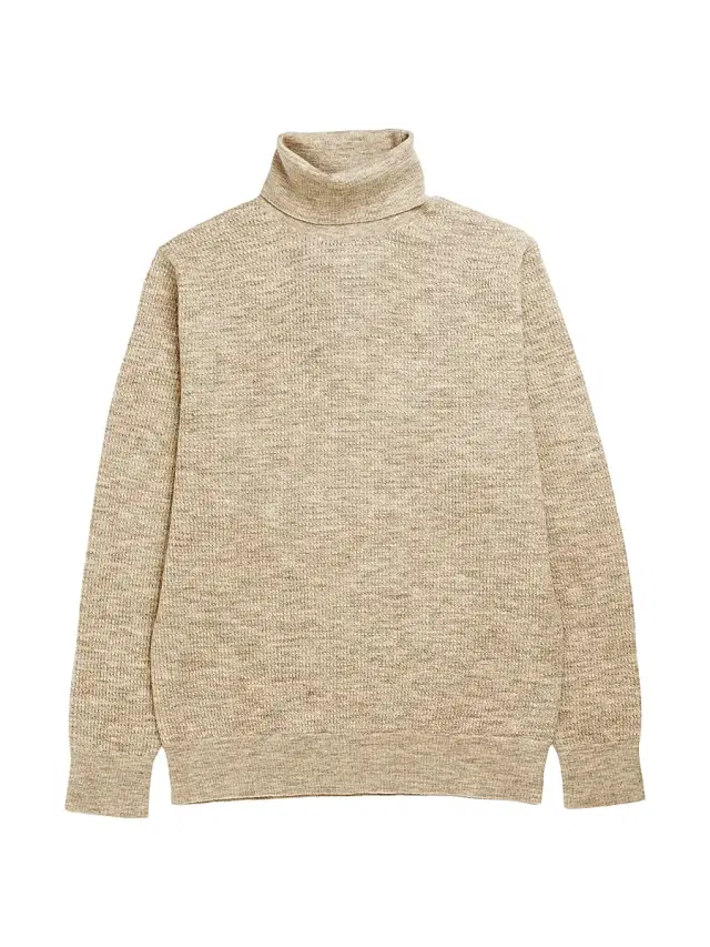 Men's Castle Ridge Wool Turtleneck Sweater - Birch