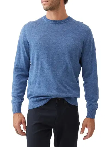 Rodd & Gunn Men's Ferndale Wool Crewneck Sweater - Ocean - Size XXL | Thumbnail 3 Rodd & Gunn Men's Ferndale Wool Crewneck Sweater - Ocean - Size XXL | Thumbnail 3