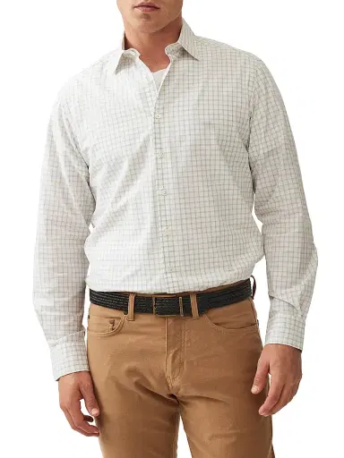 Rodd & Gunn Men's Three Streams Check Cotton Button-Front Shirt - Fern - Size XXL | Thumbnail 3