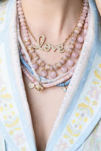 Sydney Evan Diamond Supersize Script Love Necklace | Thumbnail 2