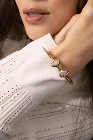 Marina B Trisolina Big Castanga Diamond Bangle Bracelet | Thumbnail 3