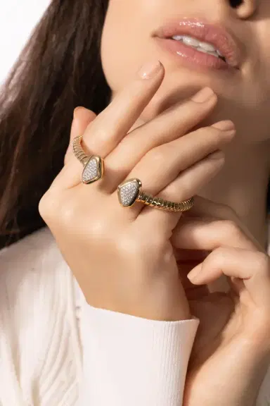 Marina B Trisolina Big Castanga Diamond Bangle Bracelet | Thumbnail 4